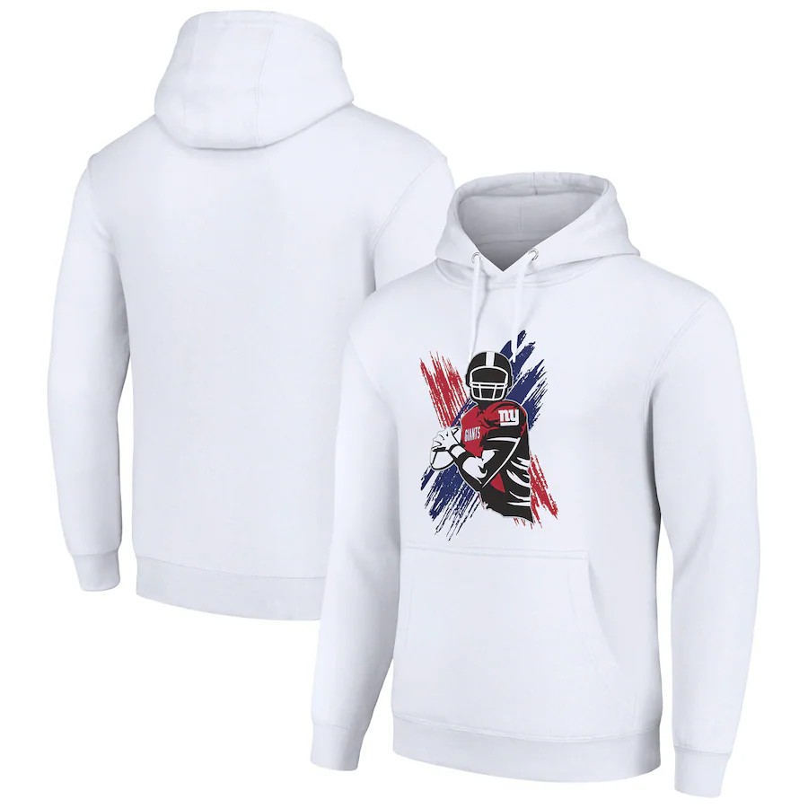 Men new york giants white 2024 NFL hoodie